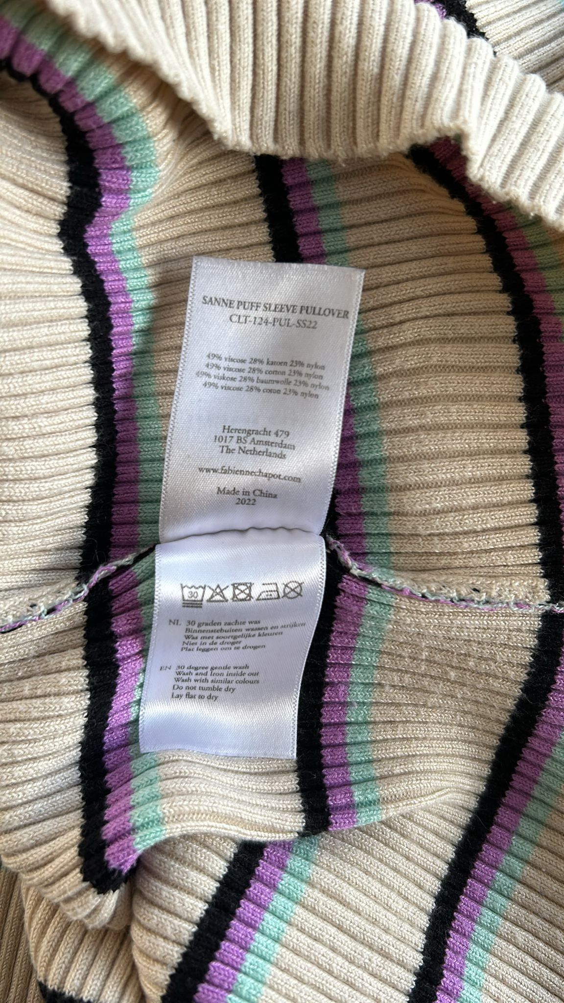Fabienne Chapot - maat L - Sanne puffed sleeve pullover