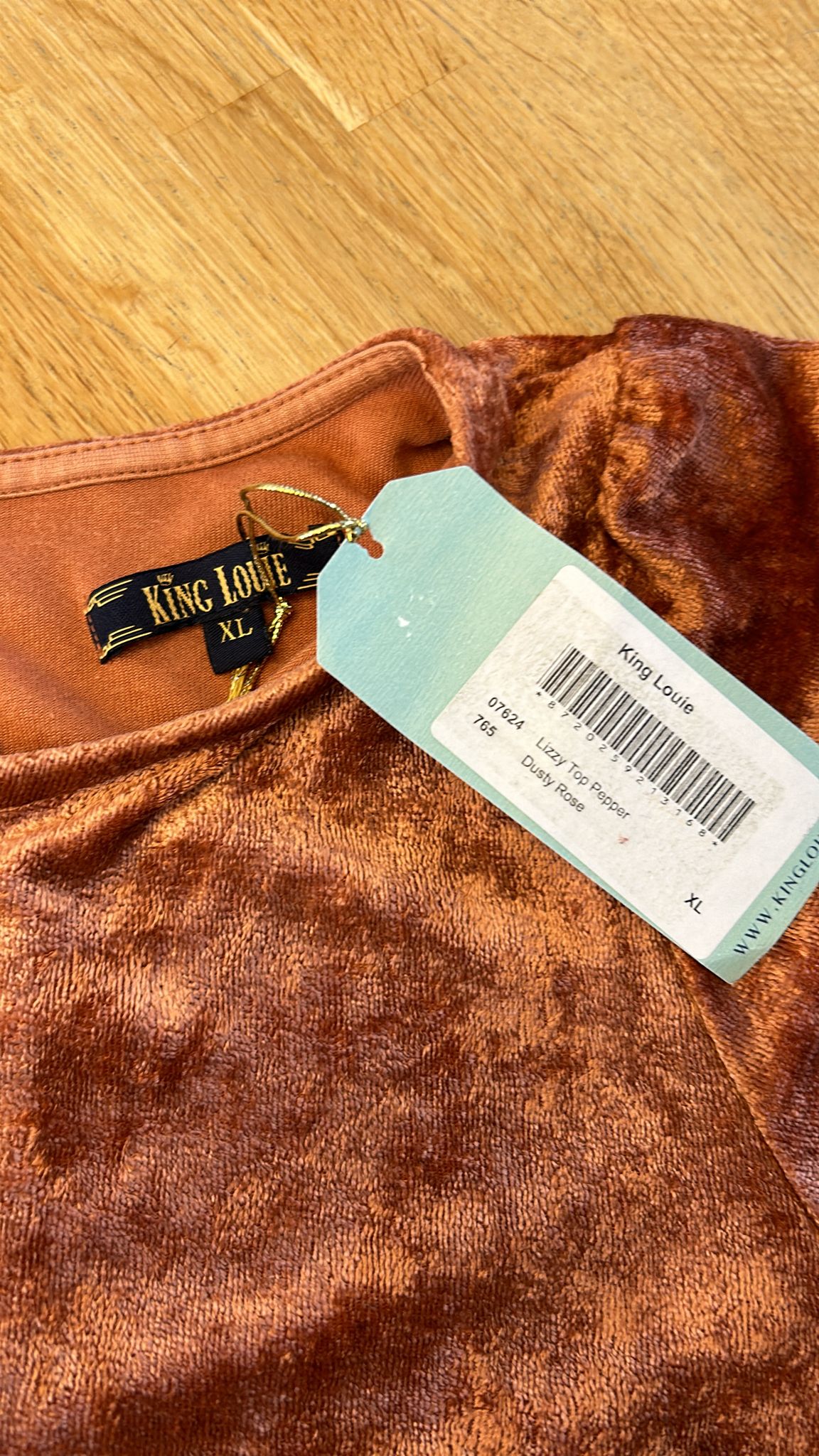 King Louie - maat XL - dusty rose lizzy top pepper NIEUW