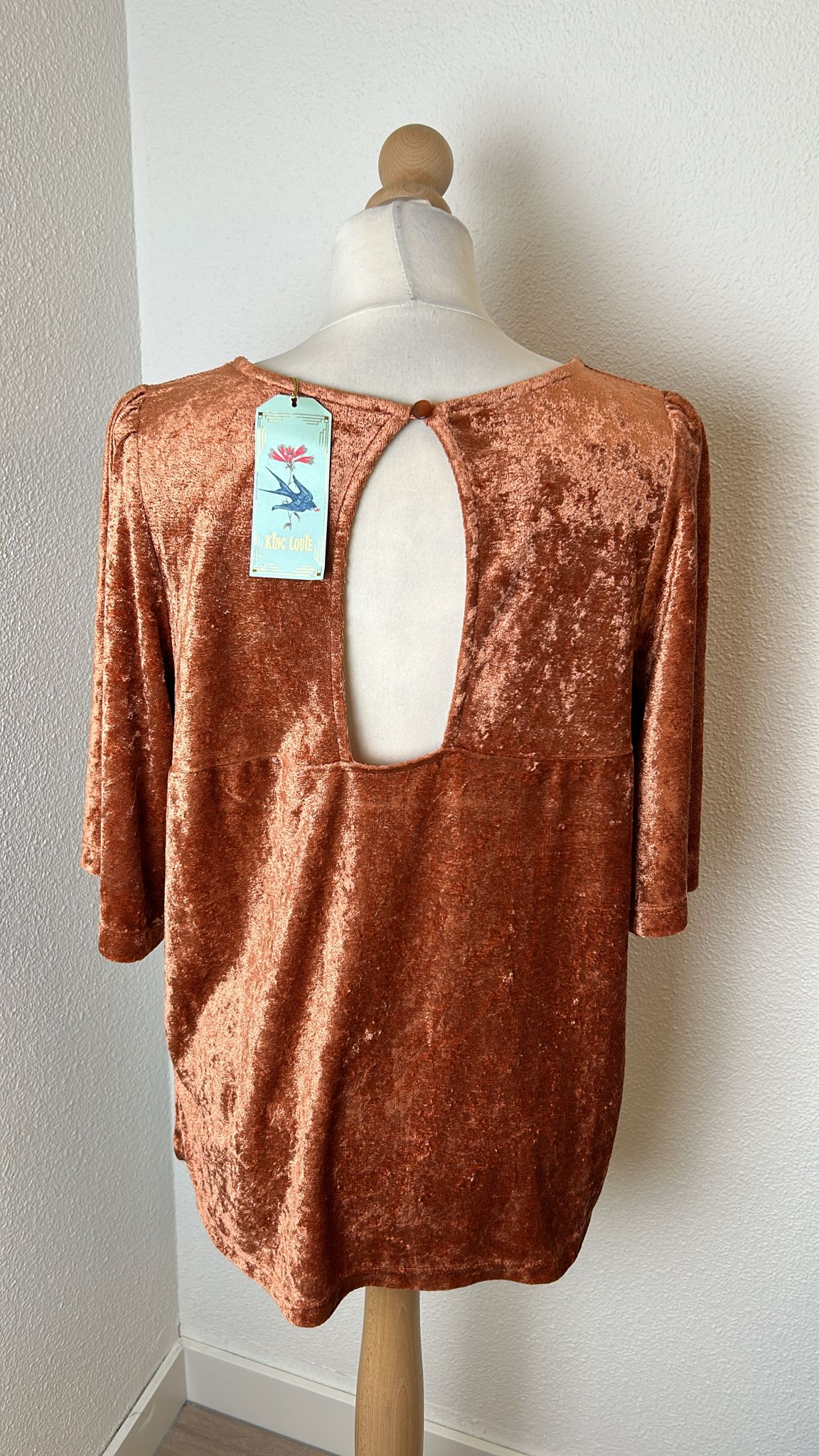 King Louie - maat XL - dusty rose lizzy top pepper NIEUW