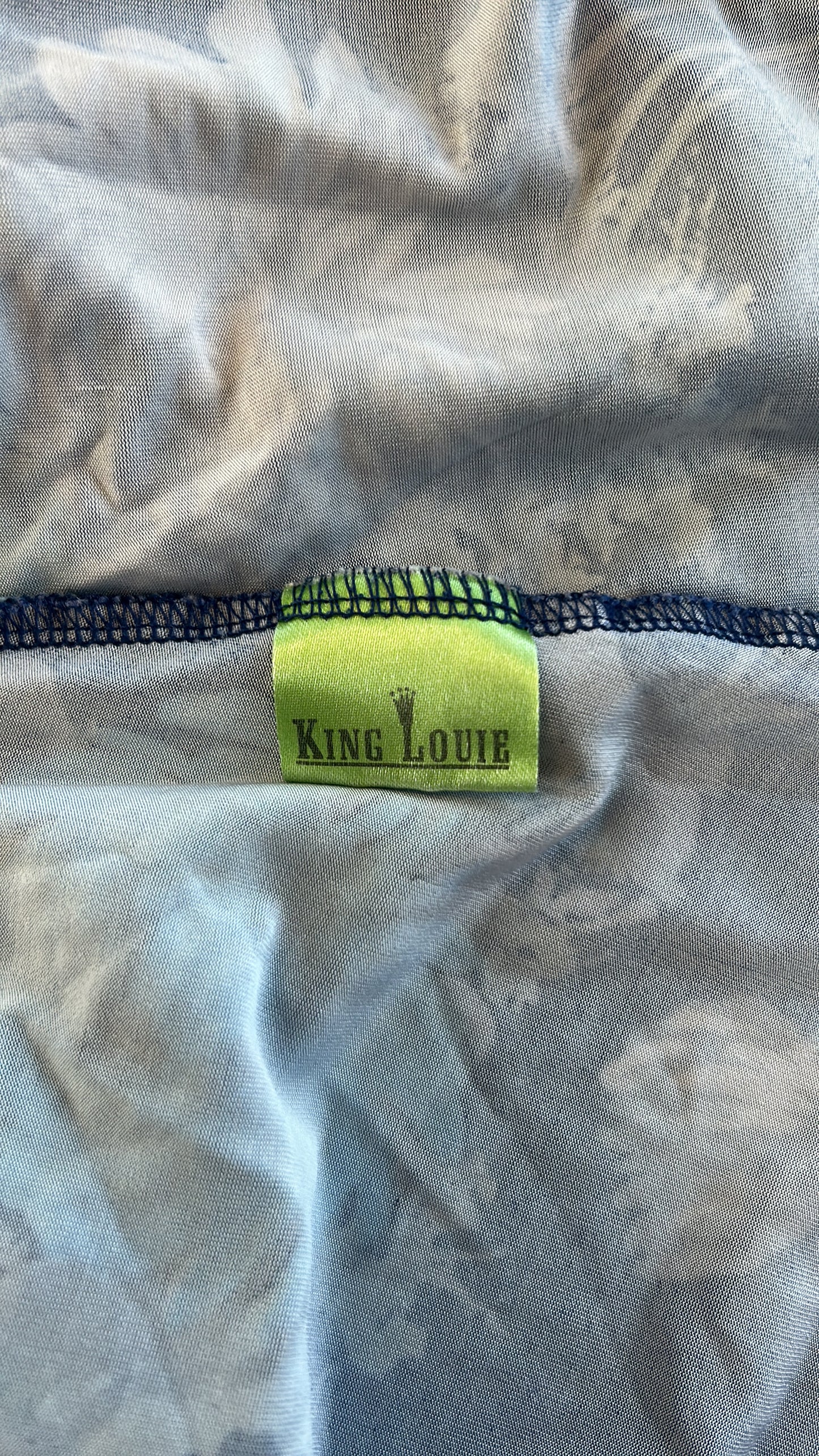 King Louie - maat L - blauwe retro jurk