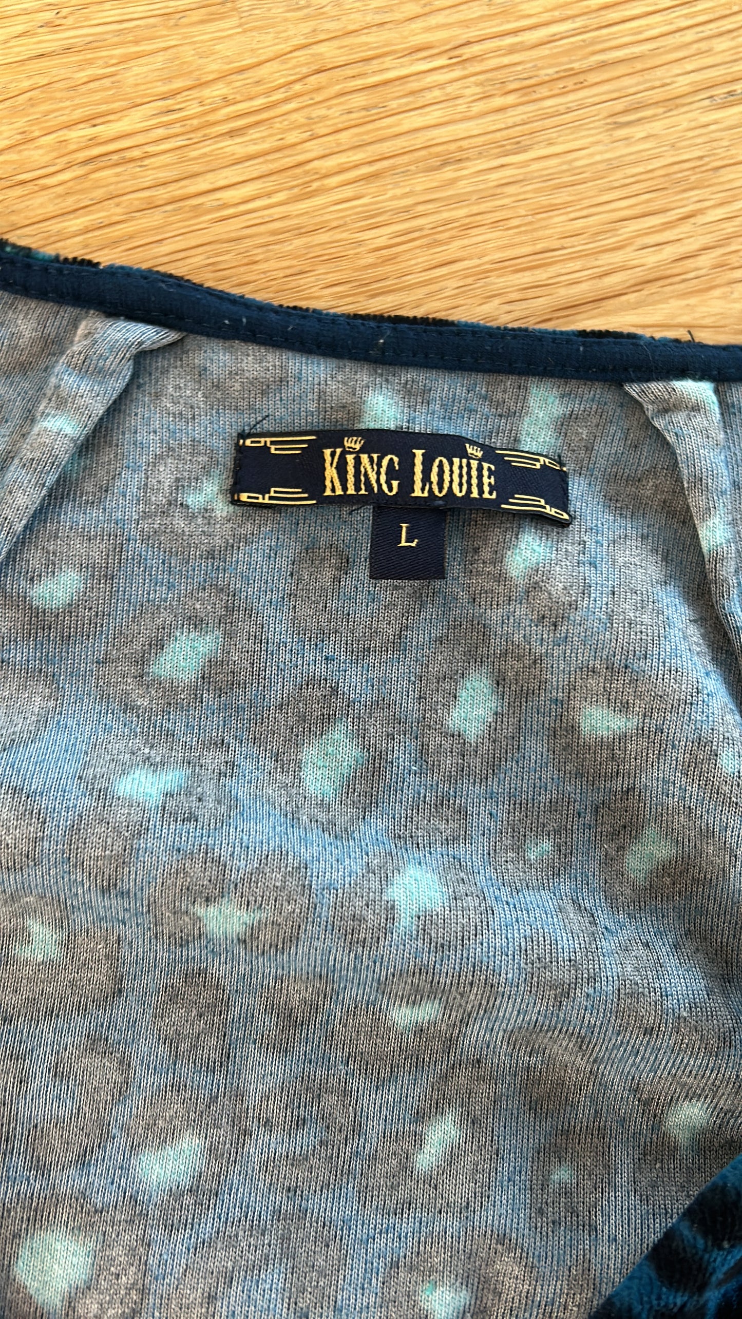 King Louie - maat L - tulip cross velvet jurk