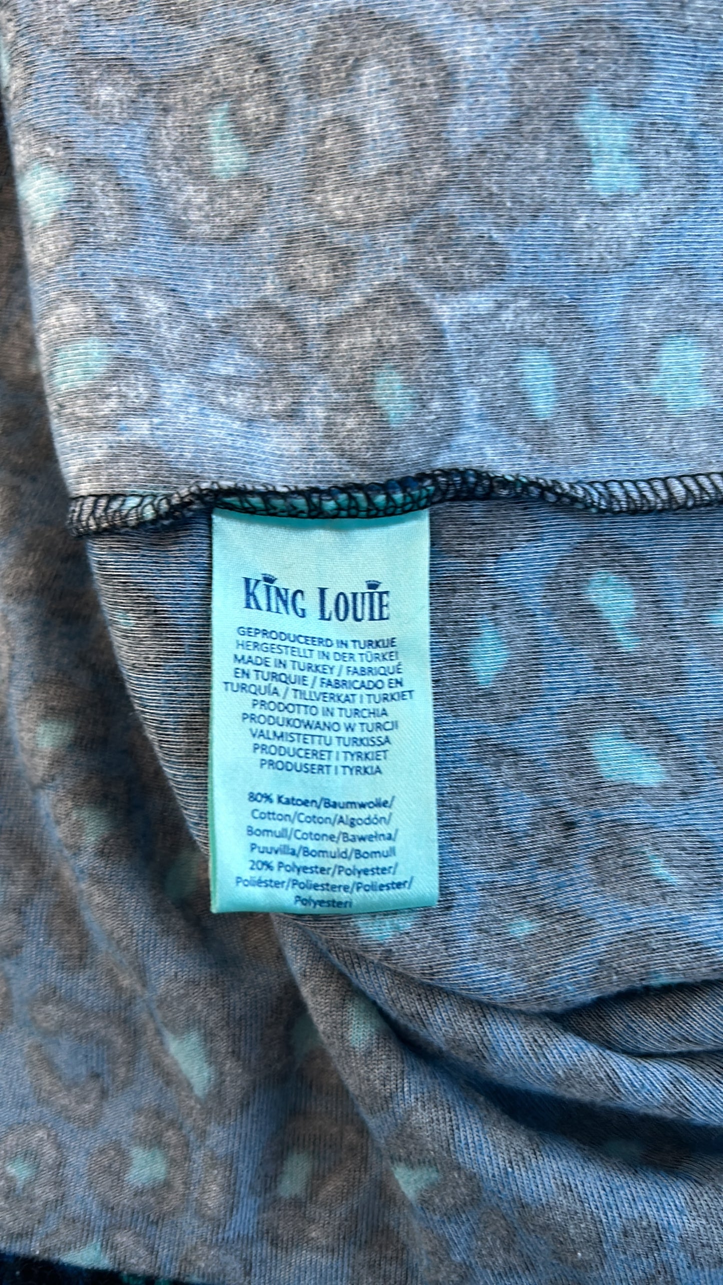 King Louie - maat L - tulip cross velvet jurk
