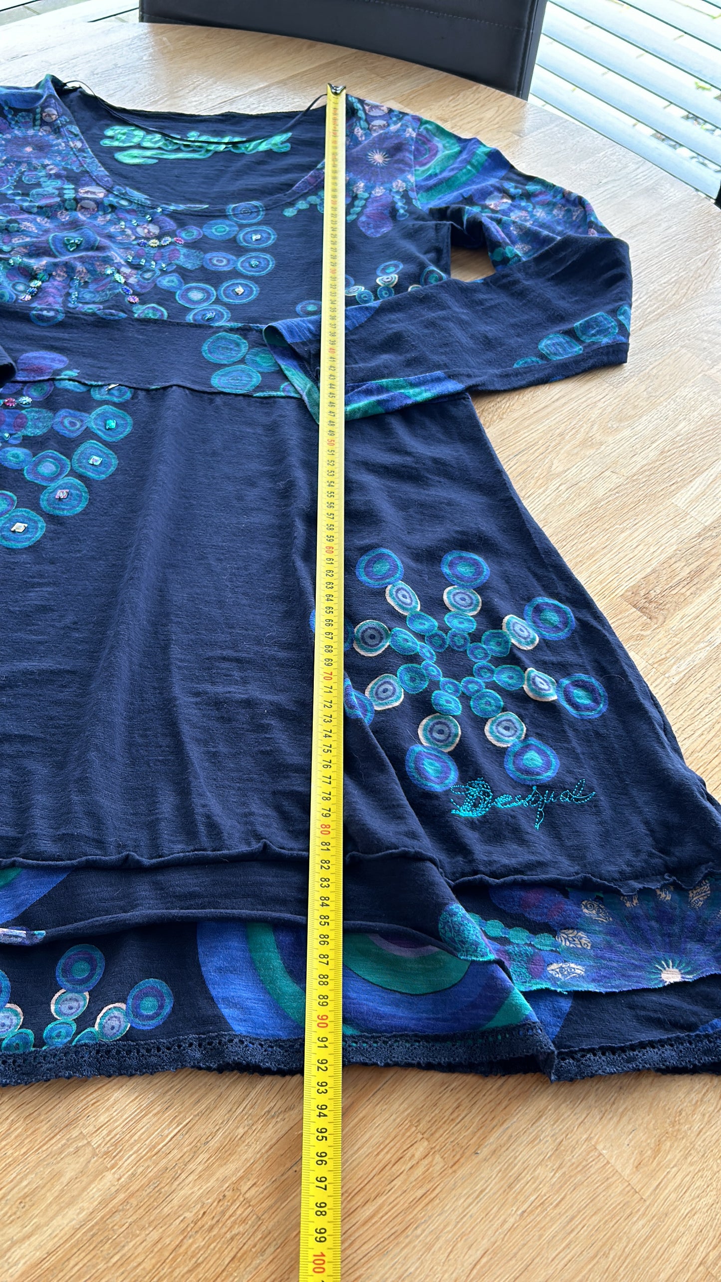 Desigual - maat M - retro blauwe jurk