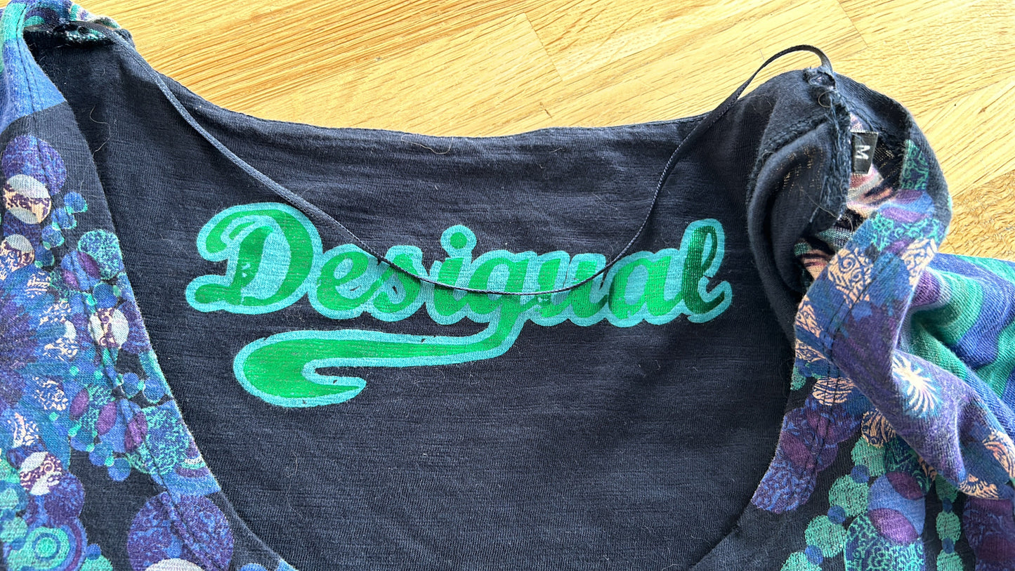Desigual - maat M - retro blauwe jurk