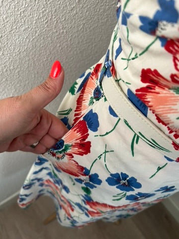 King Louie - maat 42 - witte bloemen jurk