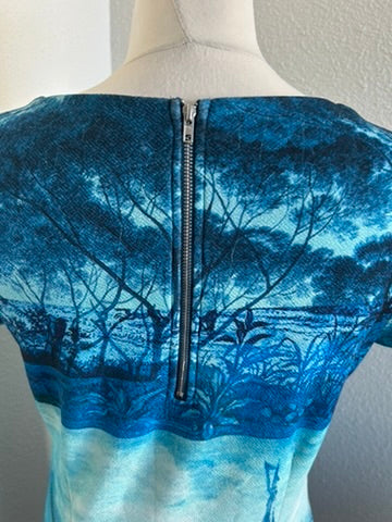 Smashed Lemon - maat L 40 - blauwe Hollandse jurk