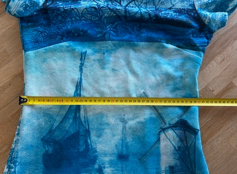 Smashed Lemon - maat L 40 - blauwe Hollandse jurk