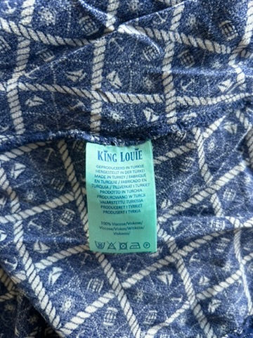 King Louie - maat 40 - marine jurk