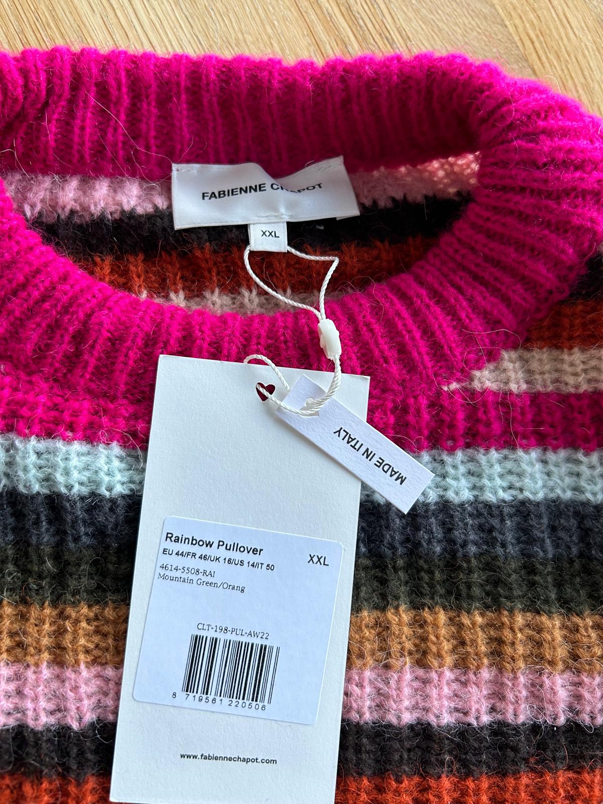 Fabienne Chapot - maat XXL - rainbow pullover NIEUW