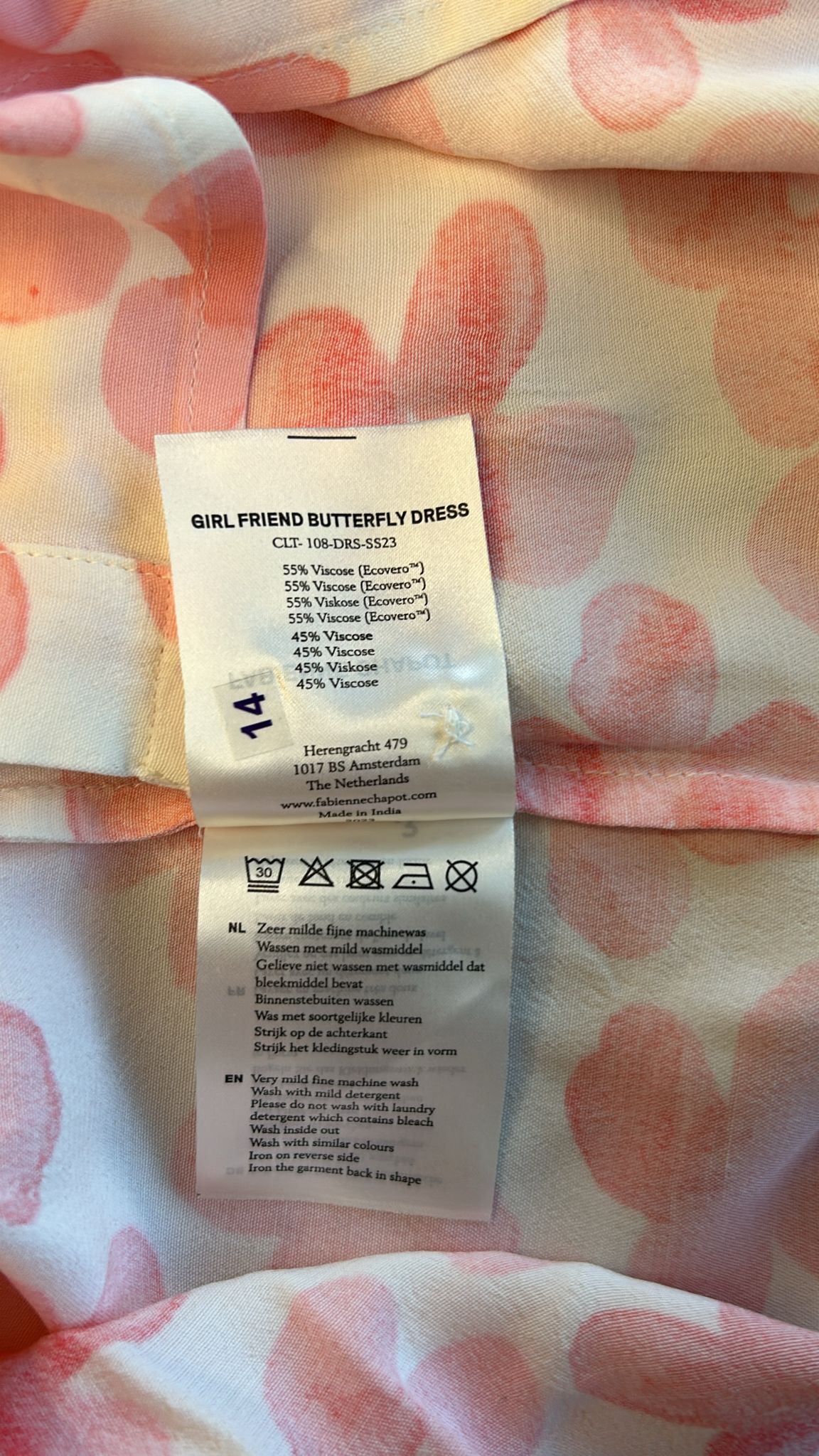 Fabienne Chapot - maat 42 - girlfriend butterfly dress NIEUW