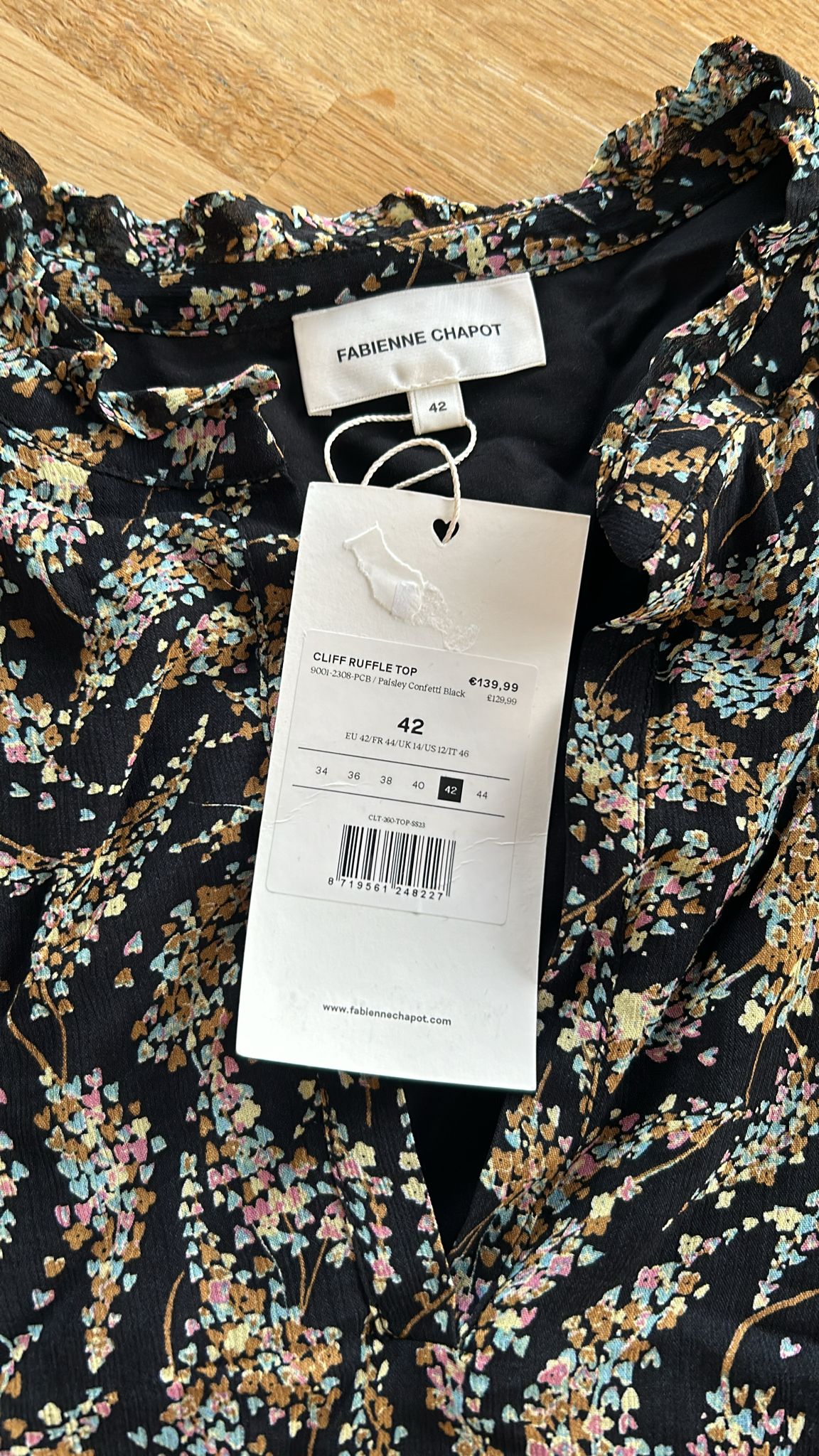 Fabienne Chapot - maat 42 - Cliff ruffle top NIEUW
