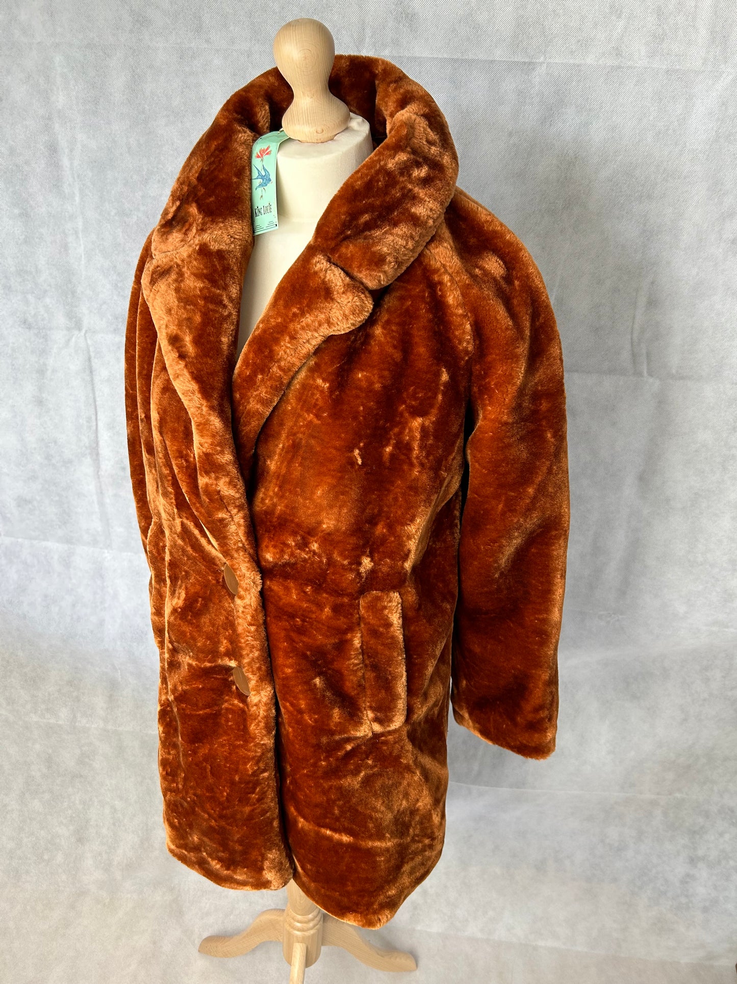 King Louie - Amy Coat Zoot - Brunette Brown NIEUW