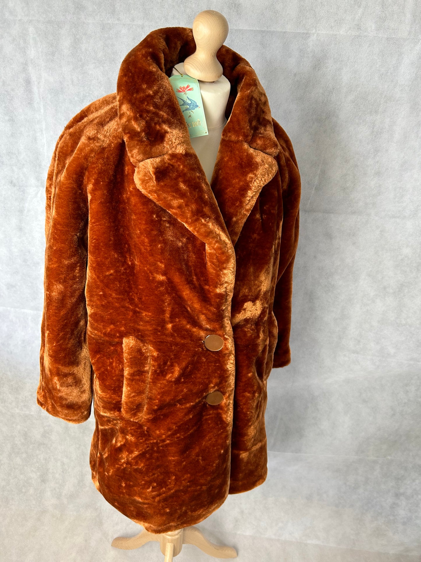 King Louie - Amy Coat Zoot - Brunette Brown NIEUW