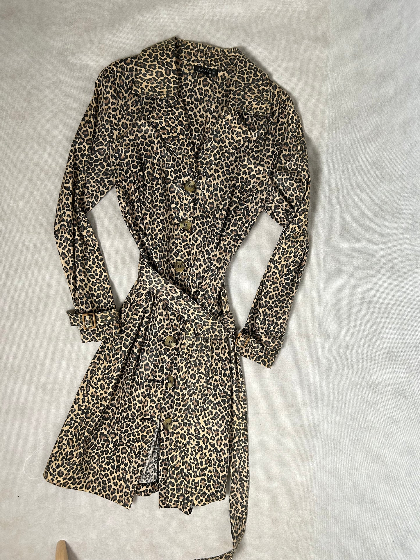 King Louie - Trenchcoat - Leopard - Als nieuw
