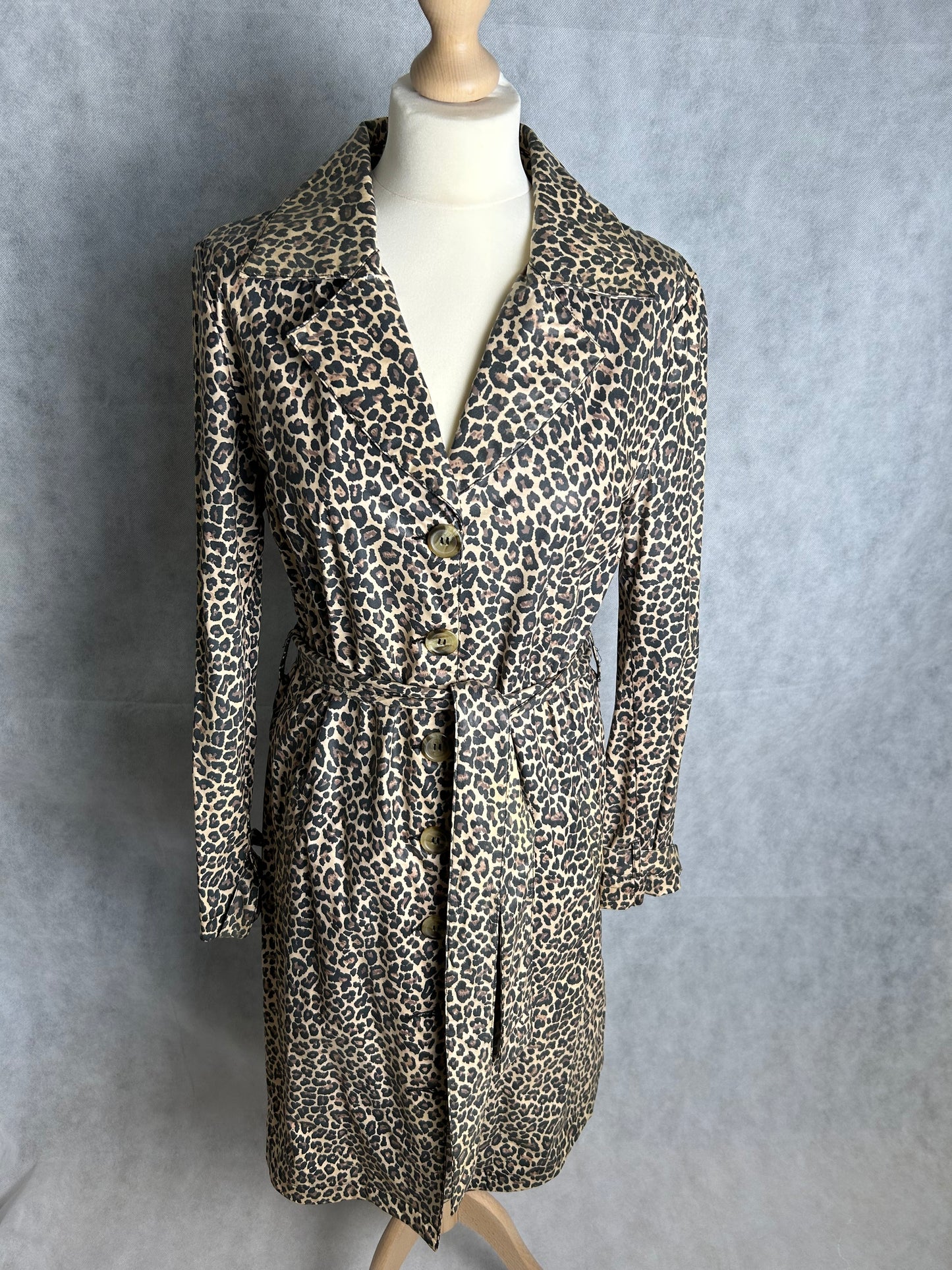 King Louie - Trenchcoat - Leopard - Als nieuw