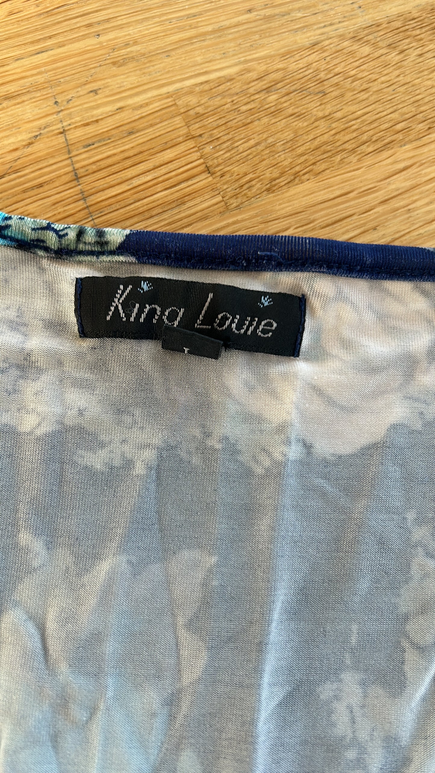 King Louie - maat L - blauwe retro jurk