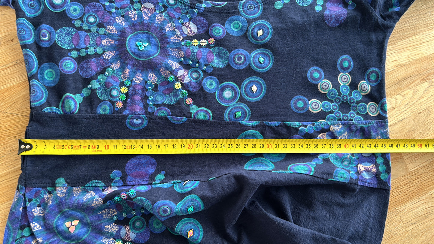 Desigual - maat M - retro blauwe jurk