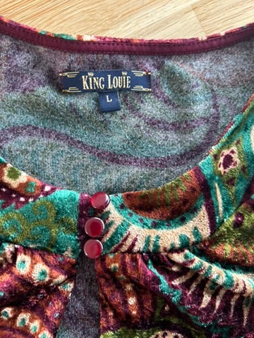 King Louie - maat L - chique velvet jurk