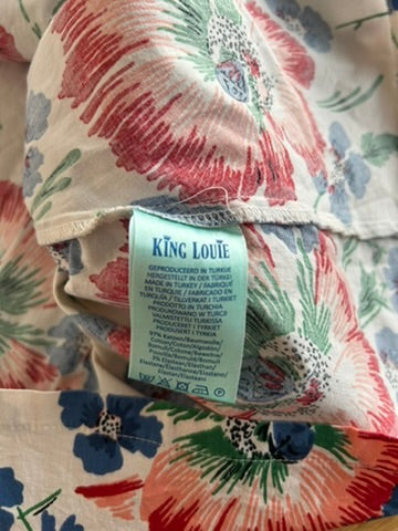 King Louie - maat 42 - witte bloemen jurk