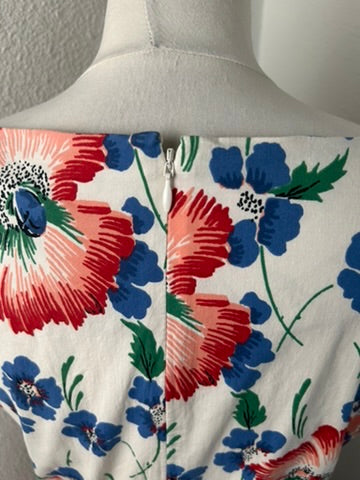 King Louie - maat 42 - witte bloemen jurk