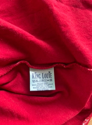 King Louie - maat L - rode maxi jurk