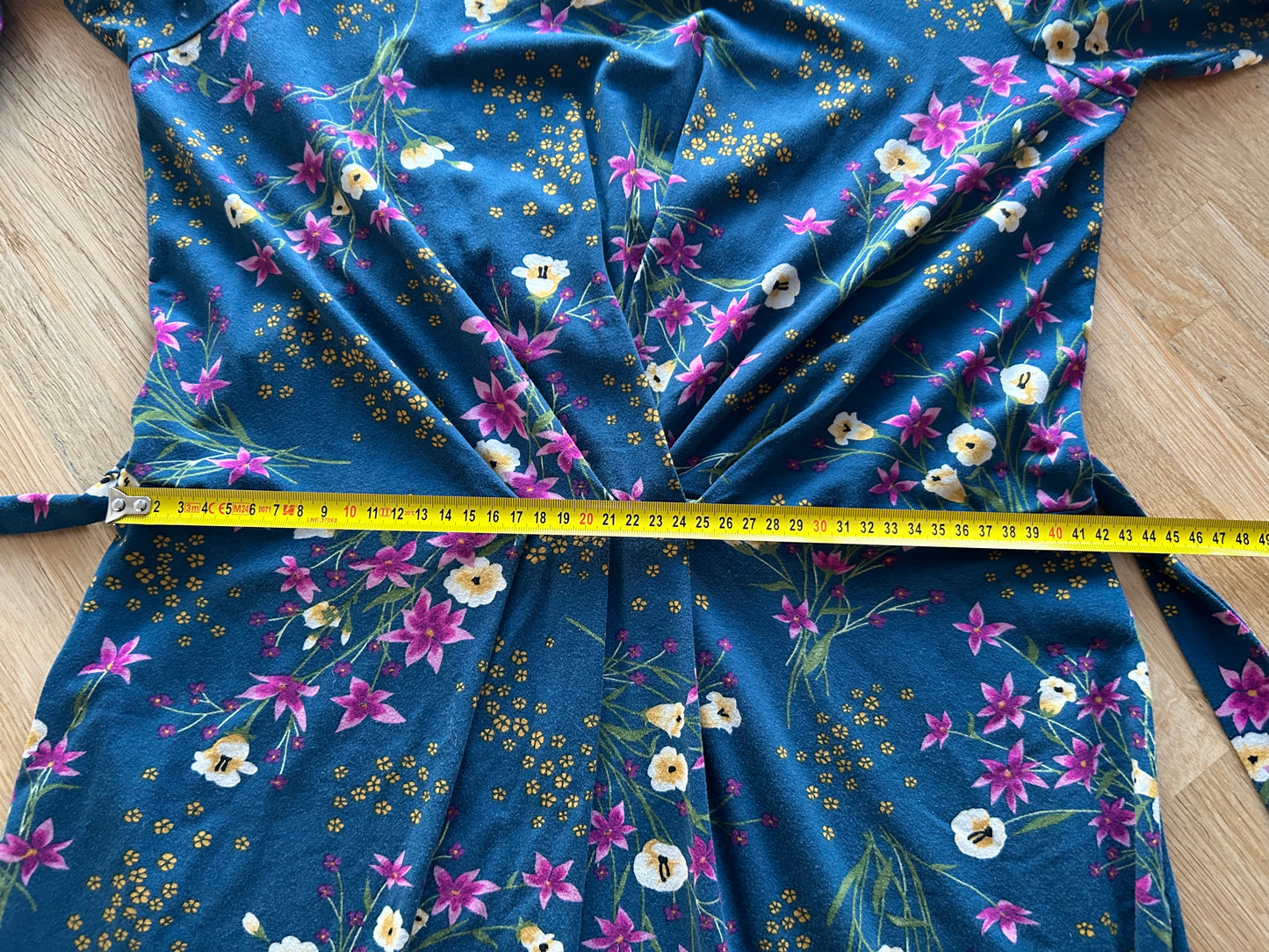 King Louie - maat L - blauwe bloemen jurk