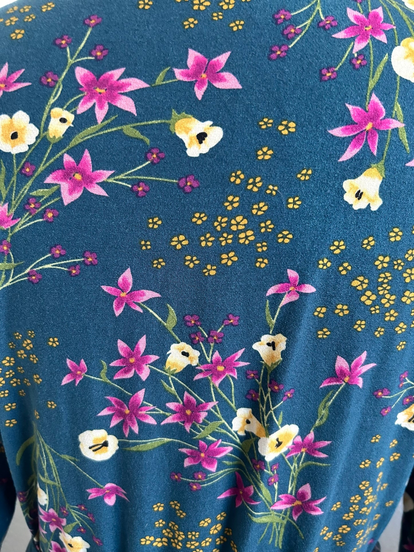 King Louie - maat L - blauwe bloemen jurk