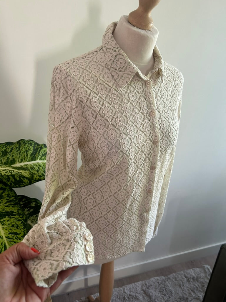 King Louie - maat 42 - kanten blouse