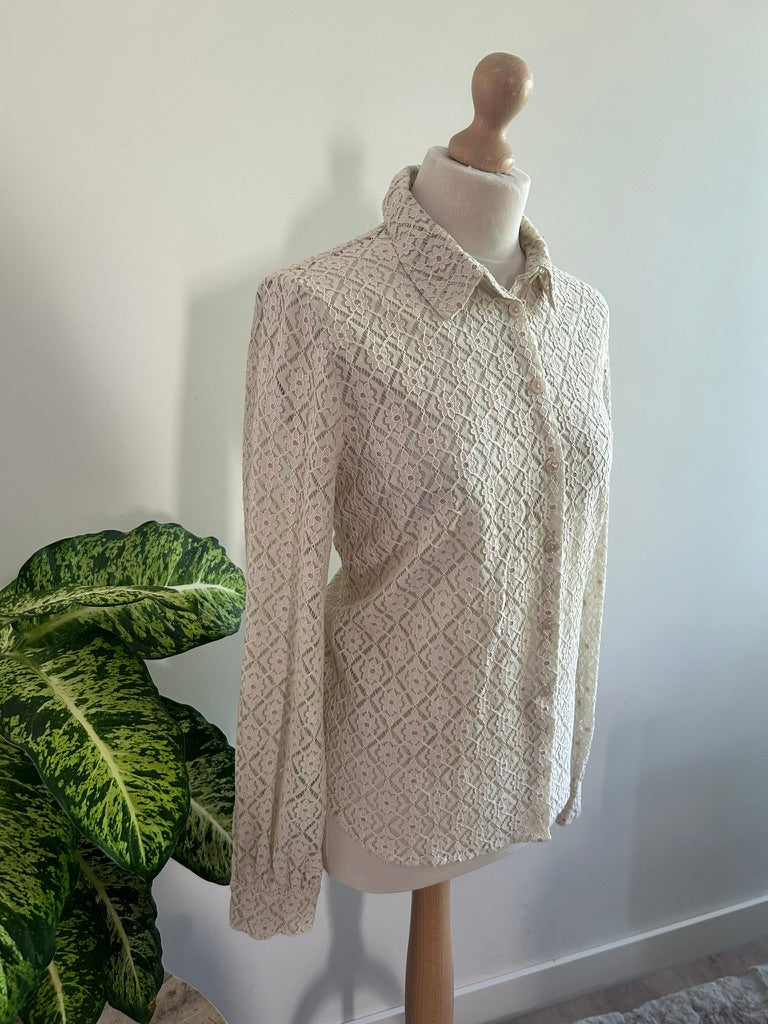 King Louie - maat 42 - kanten blouse