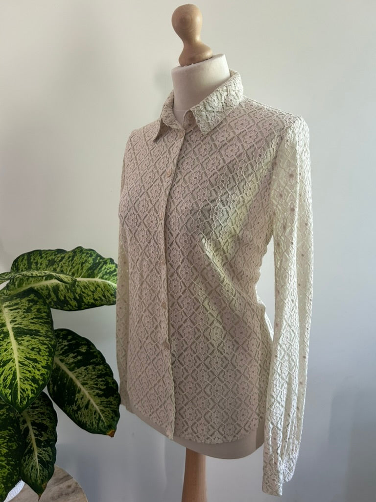 King Louie - maat 42 - kanten blouse