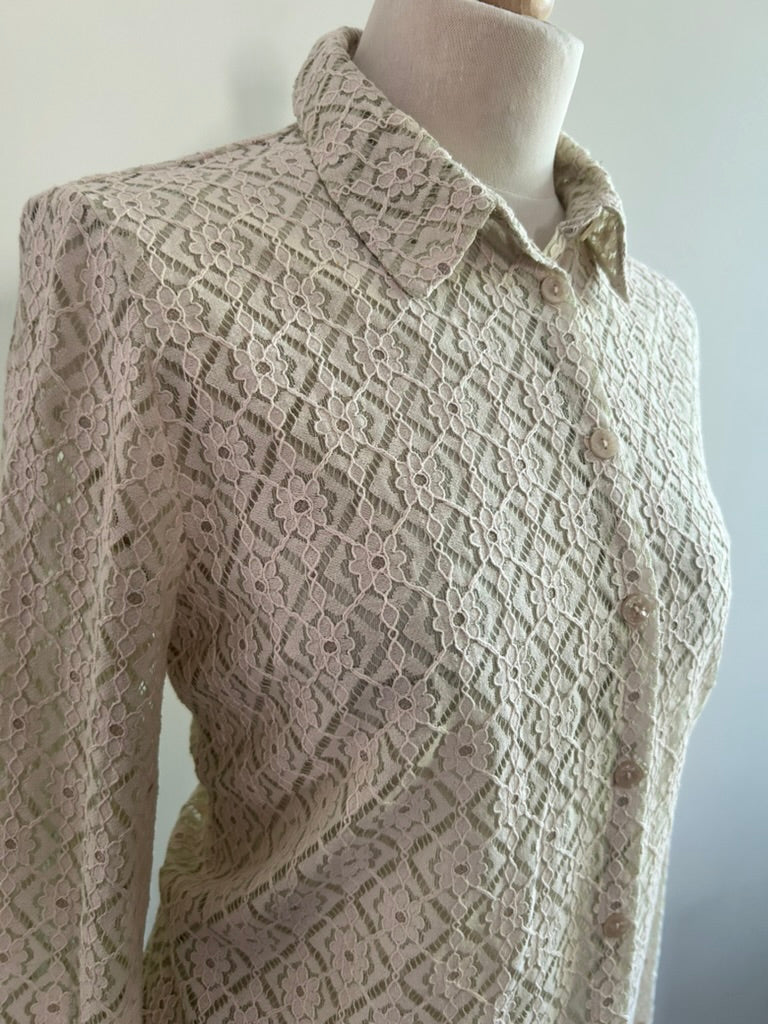 King Louie - maat 42 - kanten blouse