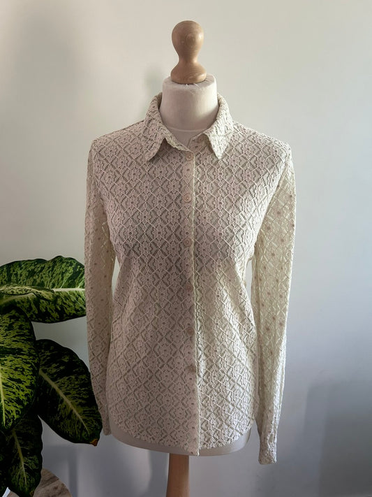 King Louie - maat 42 - kanten blouse