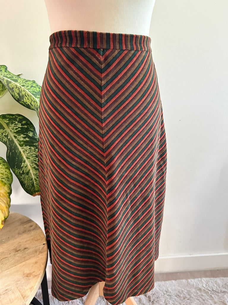 King Louie - maat L - velvet midi rok